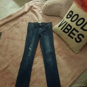 Girls faded ripped denim by Hudson